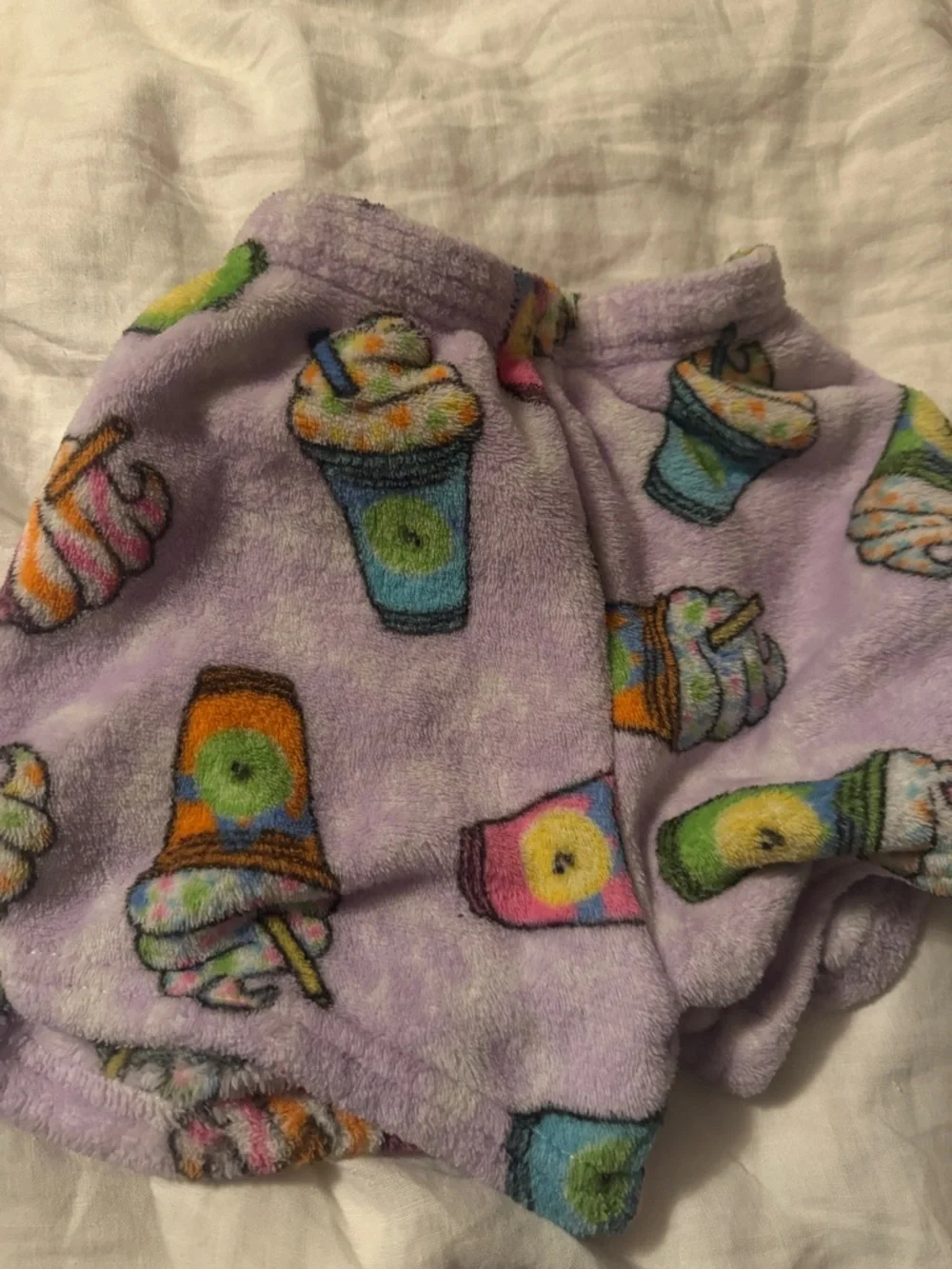 Girls fleece pajama shorts
